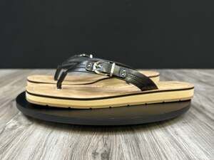 Kelly & Katie Briar Black Flip Flop Sandals Womens Size 9.5 Medium Casual NEW